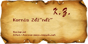 Kornis Zénó névjegykártya